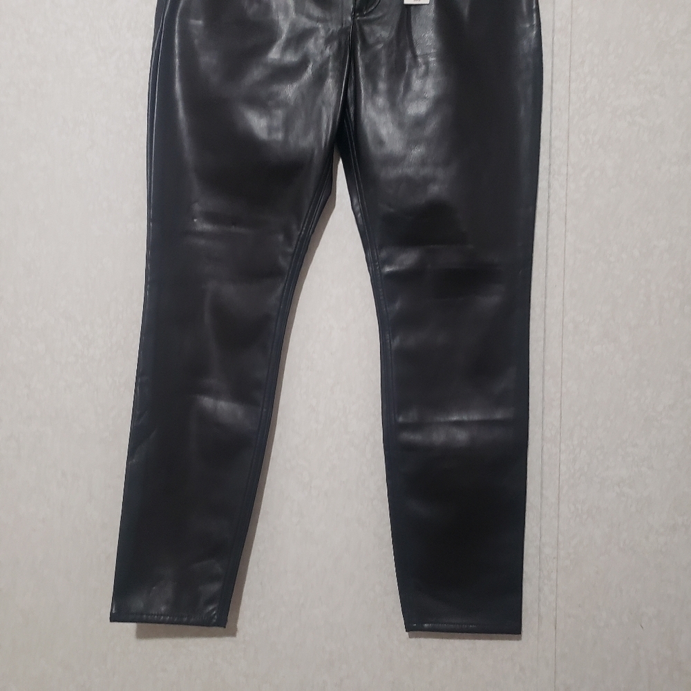 Express Black Leather Pants....size:10 R - Picture 5 of 14